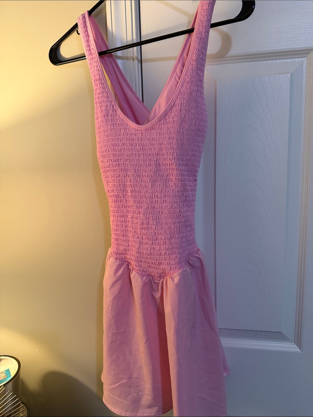 JoyLab Pink Smocked Mini Dress